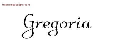 Gregoria Elegant Name Tattoo Designs