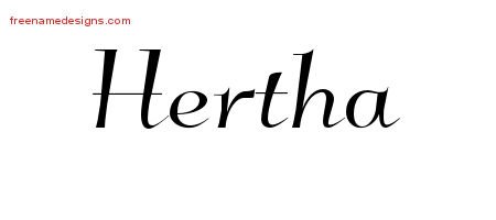 Hertha Elegant Name Tattoo Designs