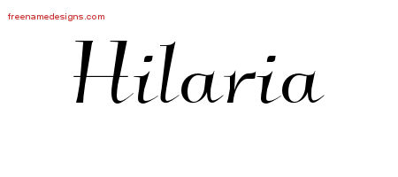 Hilaria Elegant Name Tattoo Designs