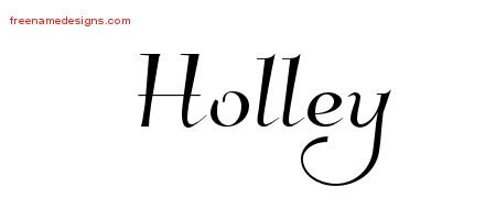 Holley Elegant Name Tattoo Designs