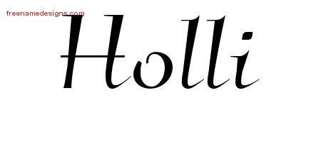 Holli Elegant Name Tattoo Designs