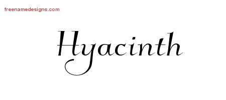Hyacinth Elegant Name Tattoo Designs