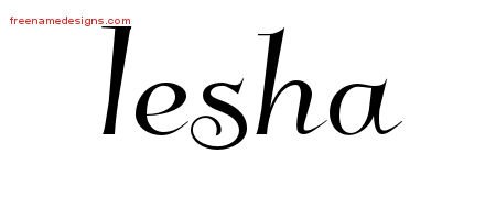 Iesha Elegant Name Tattoo Designs