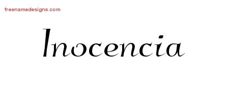 Inocencia Elegant Name Tattoo Designs
