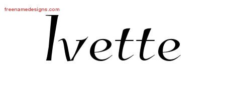 Ivette Elegant Name Tattoo Designs
