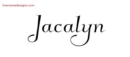 Jacalyn Elegant Name Tattoo Designs