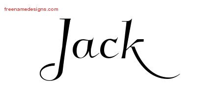 Jack Elegant Name Tattoo Designs