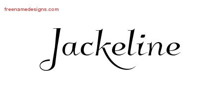 Jackeline Elegant Name Tattoo Designs
