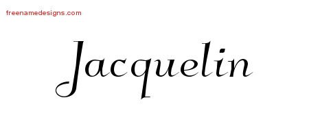 Jacquelin Elegant Name Tattoo Designs