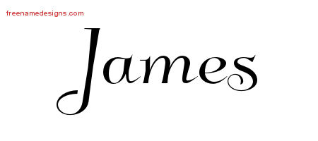 James Elegant Name Tattoo Designs