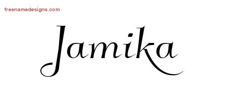 Jamika Elegant Name Tattoo Designs