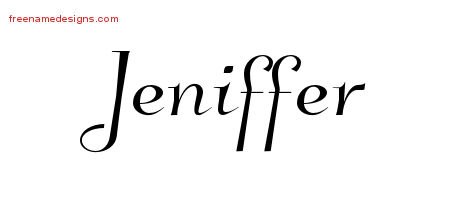 Jeniffer Elegant Name Tattoo Designs