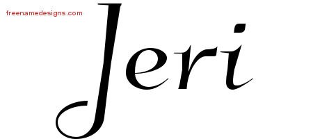 Jeri Elegant Name Tattoo Designs
