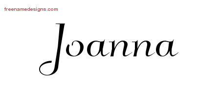 Joanna Elegant Name Tattoo Designs