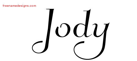 Jody Elegant Name Tattoo Designs