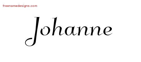 Johanne Elegant Name Tattoo Designs