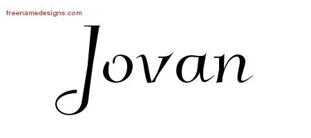 Jovan Elegant Name Tattoo Designs