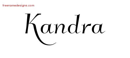 Kandra Elegant Name Tattoo Designs