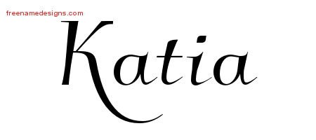 Katia Elegant Name Tattoo Designs