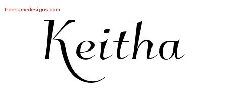 Keitha Elegant Name Tattoo Designs