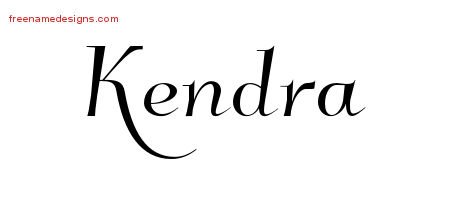 Kendra Elegant Name Tattoo Designs