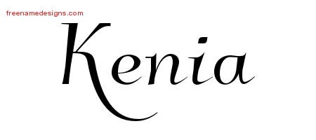 Kenia Elegant Name Tattoo Designs