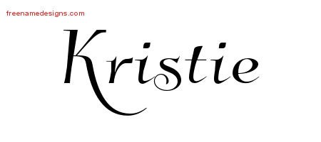 Kristie Elegant Name Tattoo Designs