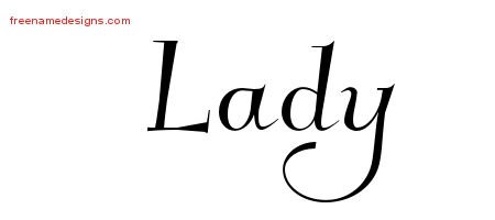 Lady Elegant Name Tattoo Designs