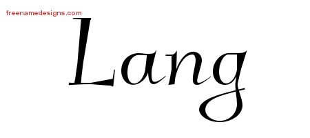 Lang Elegant Name Tattoo Designs