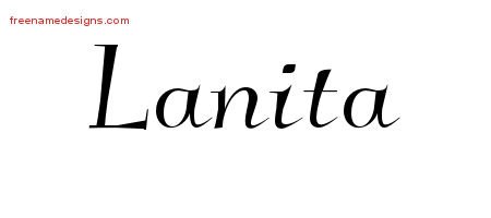 Lanita Elegant Name Tattoo Designs