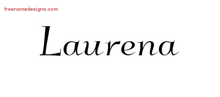 Laurena Elegant Name Tattoo Designs