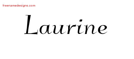 Laurine Elegant Name Tattoo Designs