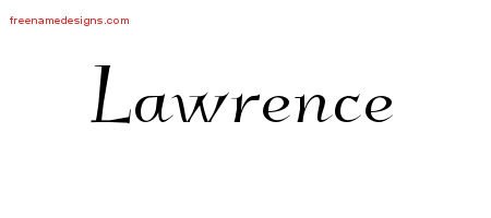 Lawrence Elegant Name Tattoo Designs