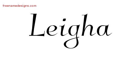 Leigha Elegant Name Tattoo Designs