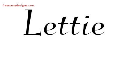 Lettie Elegant Name Tattoo Designs