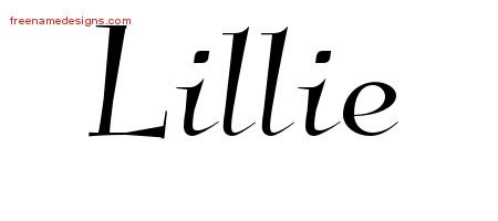 Lillie Elegant Name Tattoo Designs