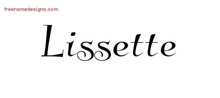 Lissette Elegant Name Tattoo Designs
