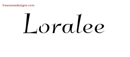 Loralee Elegant Name Tattoo Designs