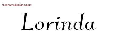 Lorinda Elegant Name Tattoo Designs