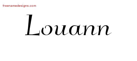 Louann Elegant Name Tattoo Designs