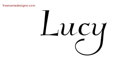 Lucy Elegant Name Tattoo Designs