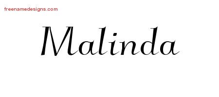 Malinda Elegant Name Tattoo Designs