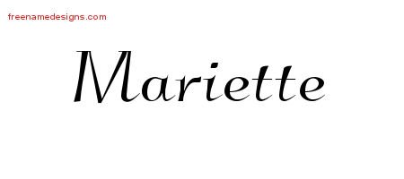 Mariette Elegant Name Tattoo Designs