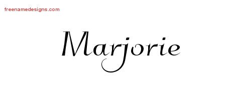 Marjorie Elegant Name Tattoo Designs