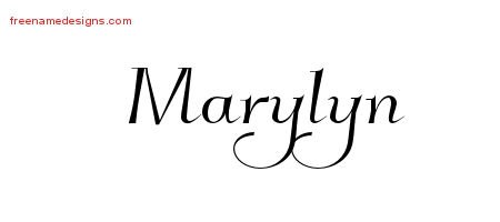 Marylyn Elegant Name Tattoo Designs