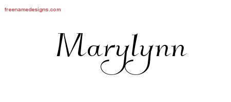 Marylynn Elegant Name Tattoo Designs