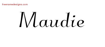 Maudie Elegant Name Tattoo Designs