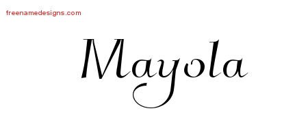 Mayola Elegant Name Tattoo Designs