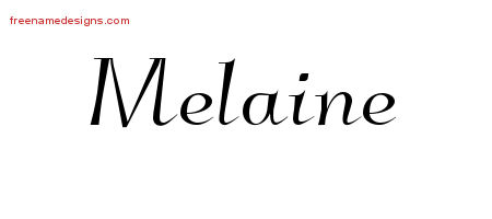 Melaine Elegant Name Tattoo Designs