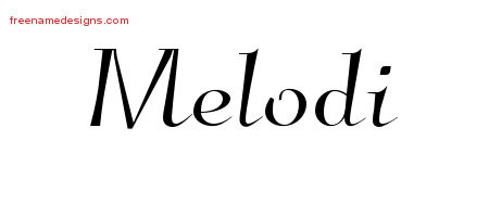 Melodi Elegant Name Tattoo Designs